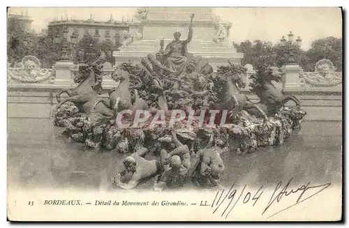 Cartes postales Bordeaux Detail du Monument des Girondins