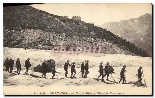 Cartes postales Chamonix La Mer de Glace et L Hotel du Montenvers