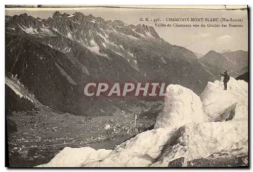 Cartes postales Chamonix Mont Blanc Vallee de Chamonix vue du glacier des Bossons