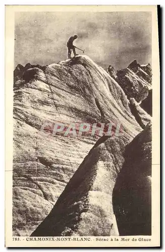 Cartes postales Chamonix Mont Blanc Serac a la Mer de Glace