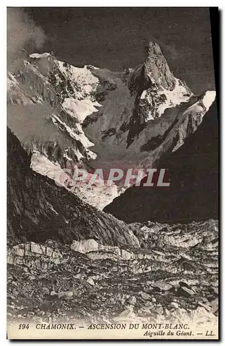 Cartes postales Chamonix Ascension Du Mont Blanc Aiguille du geant