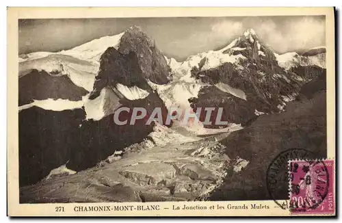 Ansichtskarte AK Chamonix Mont Blanc La Jonction et les Grands Mulets