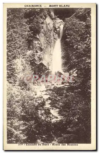 Cartes postales Chamonix Mont Blanc Cascade du Dard Route des Bossons