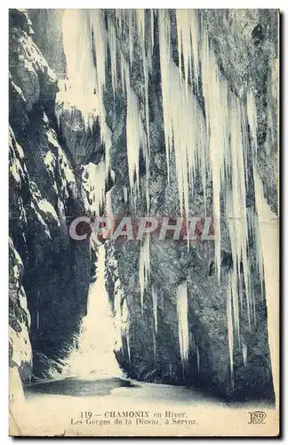 Ansichtskarte AK Chamonix en Hiver Les Gorges de la Dioeaz a Servoz