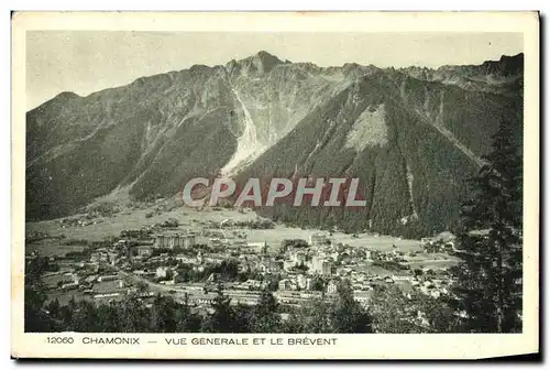 Ansichtskarte AK Chamonix Vue Generale et le Brevent