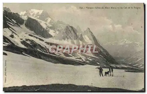 Cartes postales Versant italien du Mont Blanc vu du Col de la Seigne