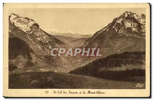 Cartes postales Le col des Aravis et le Mont Blanc