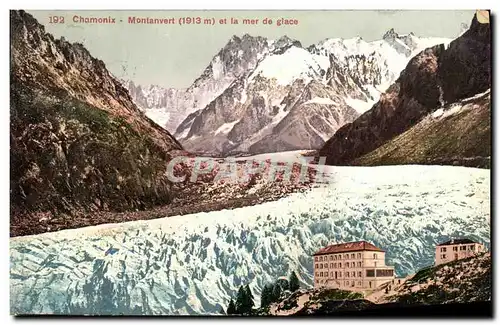 Cartes postales Chamonix Montanvert et la mer de glace