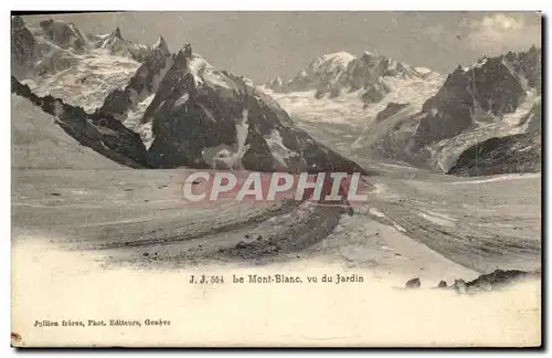 Cartes postales Le Mont Blanc vu du Jardin