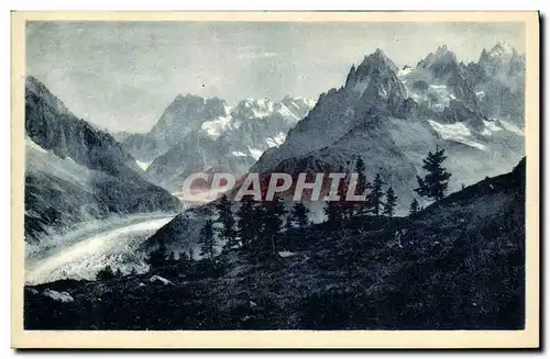 Cartes postales Chamonix Mer de Glace Vue de la Flegere