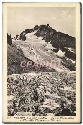 Cartes postales Chamonix Mont Blanc Glacier d Argentiere et l Aiguille d Argentiere