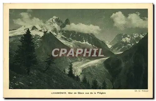 Cartes postales Chamonix Mer de Glace vue de la Flegere