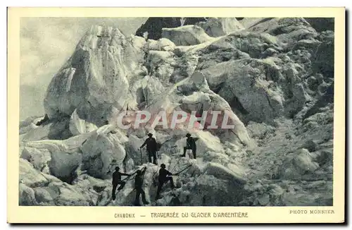 Cartes postales Chamonix Traversee du Glacier d Argentiere