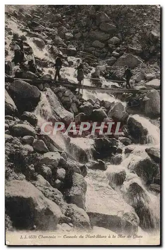 Ansichtskarte AK Chamonix Cascade du Nant Blanc a la Mer de Glace