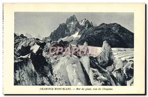 Cartes postales Chamonix Mont Blanc Mer de Glace Vue du Chapeau