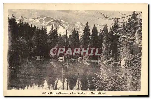 Ansichtskarte AK Chamonix Mont Blanc Lac Vert et le Mont Blanc