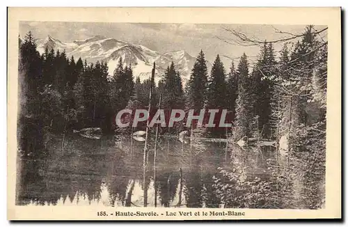 Cartes postales Chamonix Mont Blanc Lac Vert et le Mont Blanc