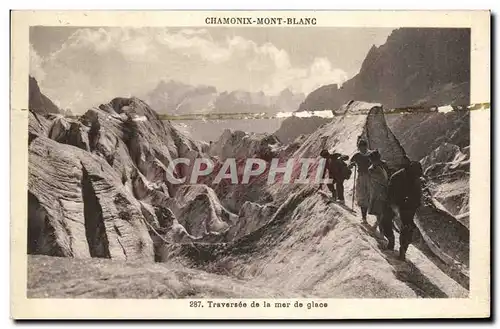 Cartes postales Chamonix Traversee de la Mer de Glace