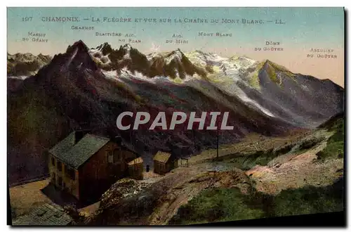 Cartes postales Chamonix La Flegere Et Vue Sur La Chaine Du Mont Blanc