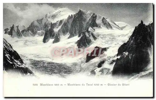 Cartes postales Chamonix Montblanc du Tacul Glacier du Geant