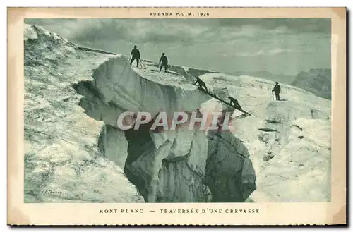 Cartes postales Chamonix Mont Blanc Traversee D Une Crevasse