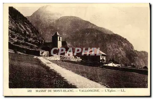 Ansichtskarte AK Chamonix Mont Blanc Vallorcine L Eglise