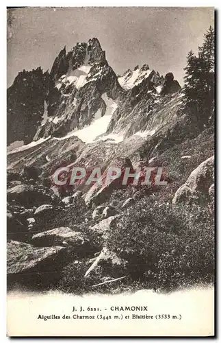 Cartes postales Chamonix Mont Blanc Aiguilles des Charmoz et Blaitiere