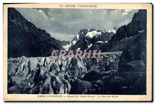 Cartes postales Chamonix Massif du Mont Blanc La Mer de Glace