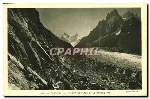 Ansichtskarte AK Chamonix La Mer De Glace Et Le Mauvais Pas