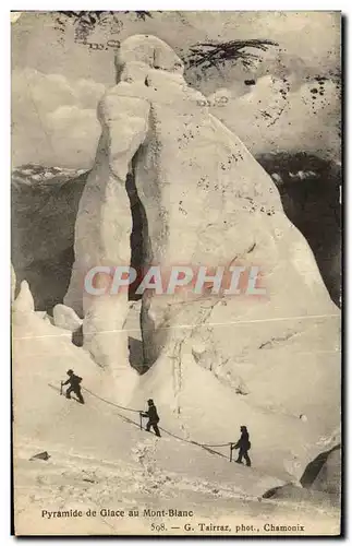 Cartes postales Pyramide de glace au Mont Blanc