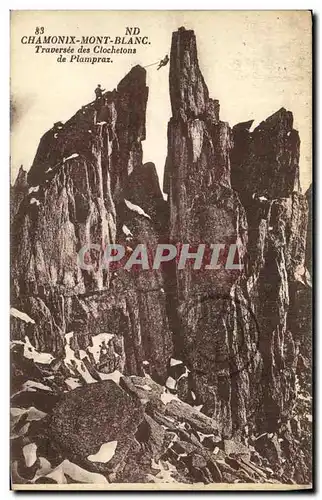 Cartes postales Chamonix Mont Blanc Traversee des Clochetons de Plampraz