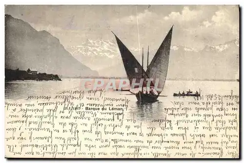 Cartes postales Barque Du Leman Bateau