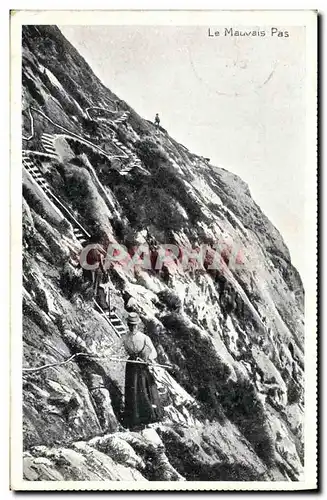 Cartes postales Chamonix Mont Blanc Le mauvais pas