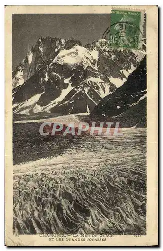 Cartes postales Chamonix La Mer De Glace Et Les Grandes Jorasses