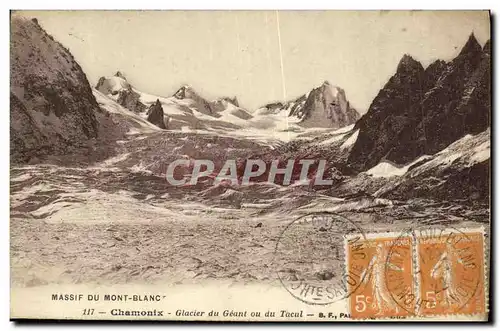 Cartes postales Chamonix Glacier du Geant du Geant ou du Tacul