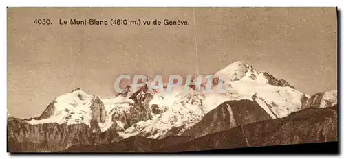 Cartes postales Chamonix Le Mont Blanc Vu De Geneve