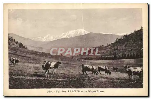 Cartes postales Chamonix Le Mont Blanc Col des Aravis Vaches