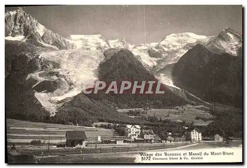 Cartes postales Chamonix Le Mont Blanc Village des Bossons