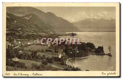 Cartes postales Lac d Annecy Talloires Vue generale