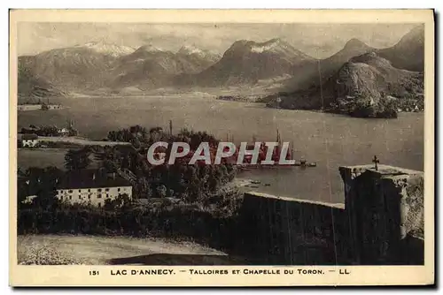 Ansichtskarte AK Lac d Annecy Talloires Et Chapelle Du Toron