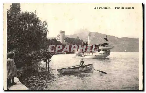 Cartes postales Annecy Port de Duingt Bateau Mont Blanc