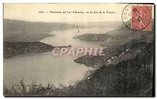 Cartes postales Lac Annecy Panorama du Lac vu du col de la Forclaz