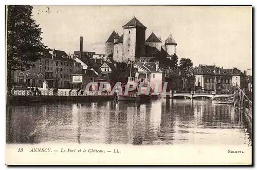 Cartes postales Lac Annecy Le Port et le Chateau