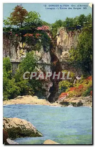 Ansichtskarte AK Environs d Annecy Lavagny L entree des Gorges du Fier