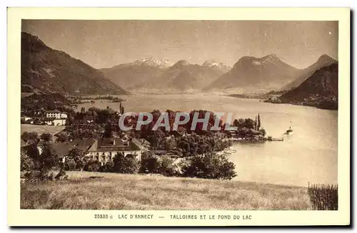 Cartes postales Lac Annecy Talloires Et Le Fond Du Lac