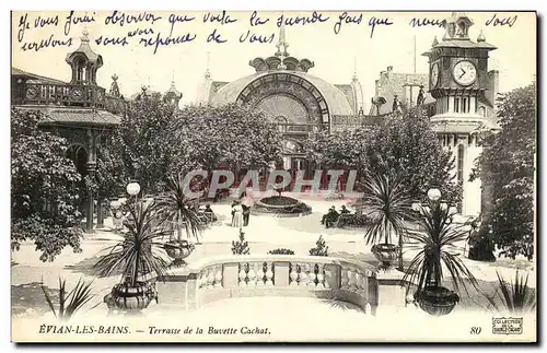 Cartes postales Evian les Bains Terrasse de la buvette Cachat