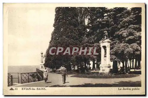 Ansichtskarte AK Evian les Bains Le Jardin Public