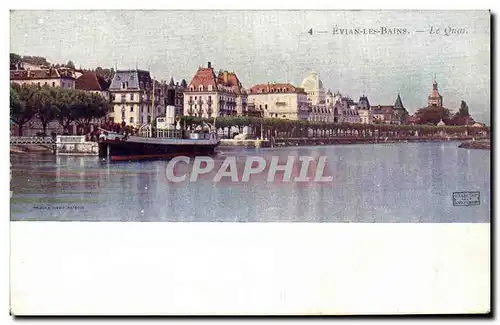 Cartes postales Evian les Bains Le Quai Bateau