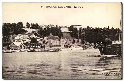 Cartes postales Evian les Bains Le Port Bateau