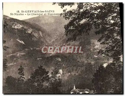 Cartes postales St Gervais les Bains St Nicolas Le Champel et Bionnassay